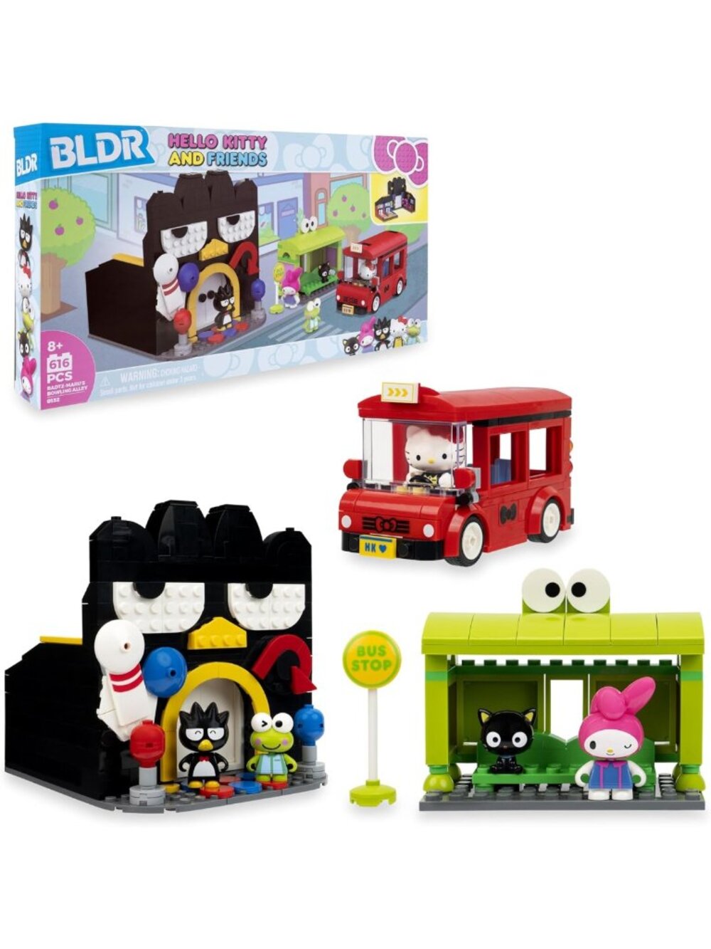 Bowling Alley Building Set with Hello Kitty & Friends Minifigures - Ages 8
